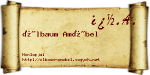 Ölbaum Amábel névjegykártya